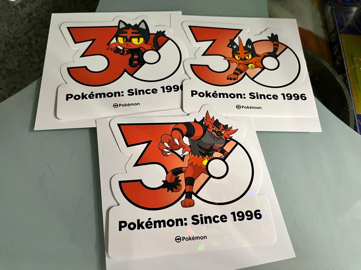 포켓몬 30주년 스티커 냐오불+냐오히트+어흥염
