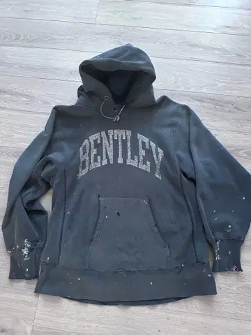 80s 챔피온 BENTLEY 후드티 귀 페이드 페인트 분위기 발군