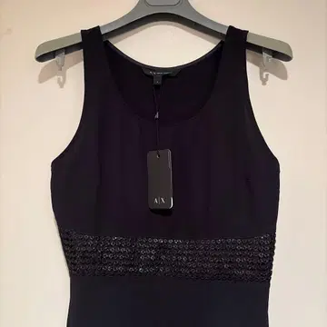 A|X Armani Exchange 슬리브리스 원피스 블랙