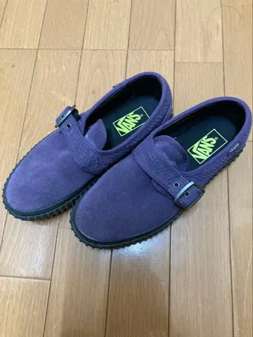 VANS 퍼플 스웨이드 버클 슬립온 24.0cm
