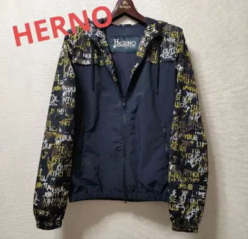 HERNO 나일론 자켓 올 패턴 후드 부착