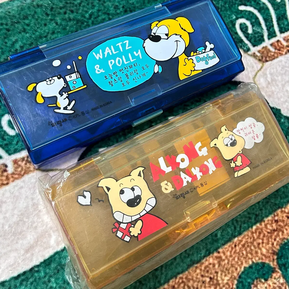 고전문구 파랑새 빈티지 필통