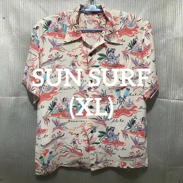 SUN SURF 아로하 셔츠 XL 레이온