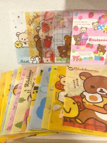 리락쿠마 산엑스 클리어 파일 책받침 묶음 판매 새상품 헤이세이 레트로