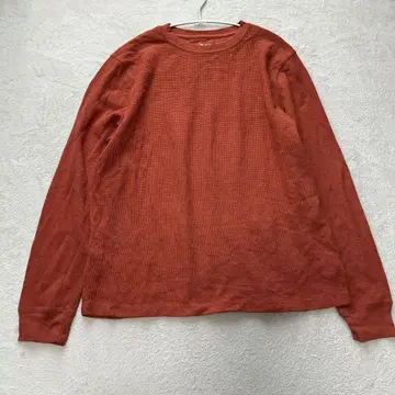 페이디드 글로리 무지 서멀 크루넥 L 빨간색 면 폴리 레이어드