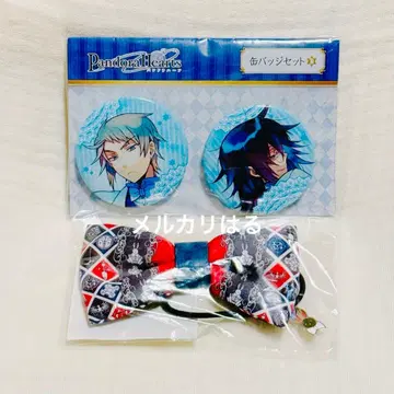 PandoraHearts 캔뱃지 참 포함 리본 머리끈 세트