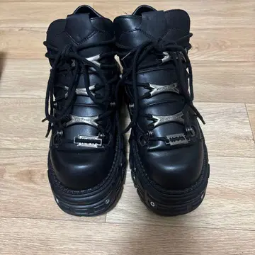 NEW ROCK 풍 통굽 스니커즈 블랙