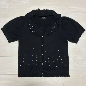 24ss PINKHOUSE 핑크하우스 프릴 가디건 펄 리본
