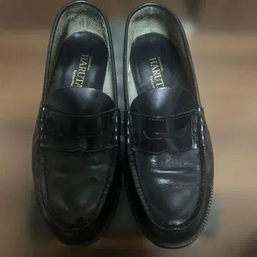 HARUTA 블랙 로퍼 26cm 천연 가죽