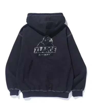 XLARGE 라메 후드티 블랙