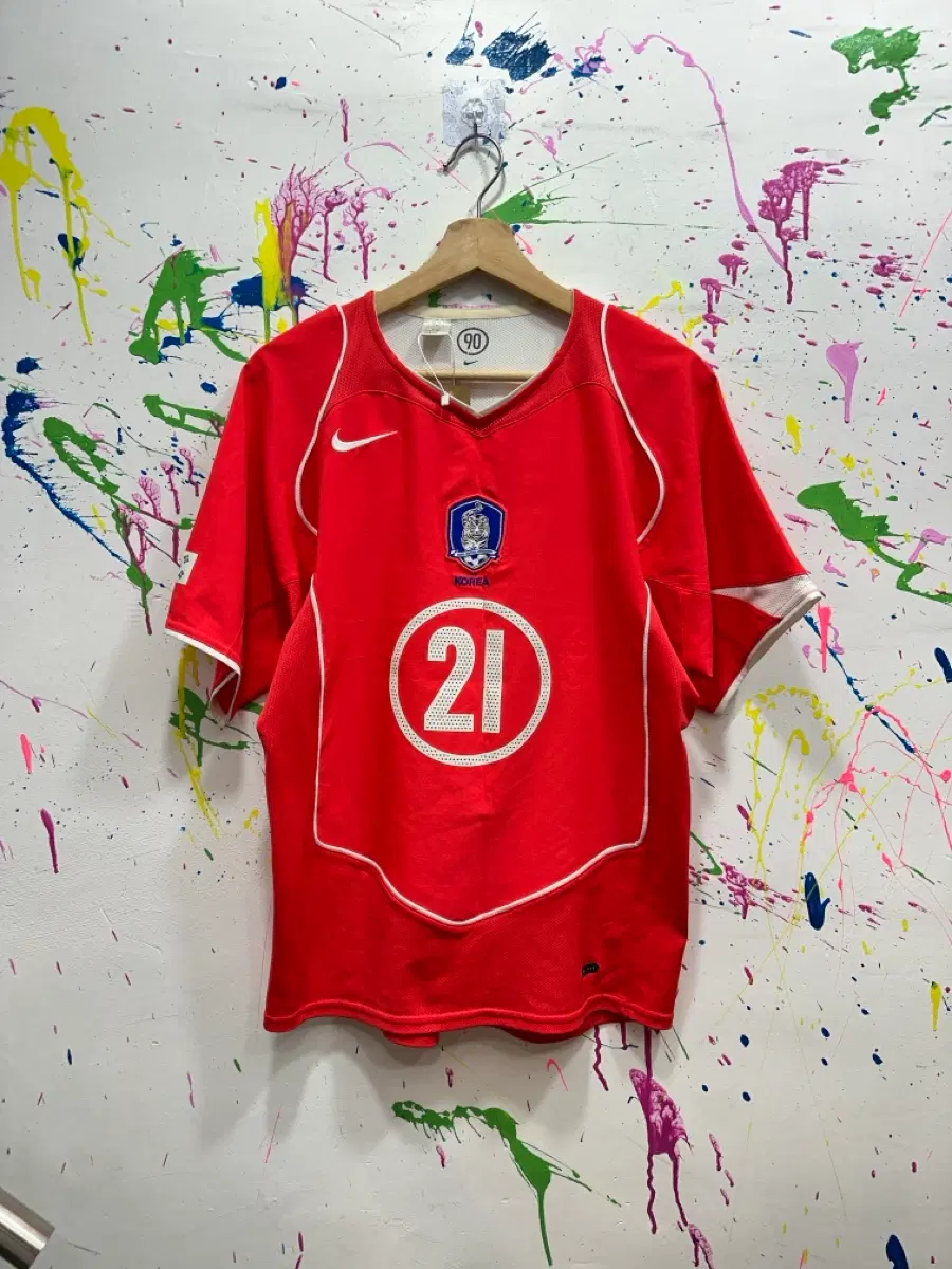 나이키 2004년 박지성 축구 국가대표 어웨이 유니폼 S