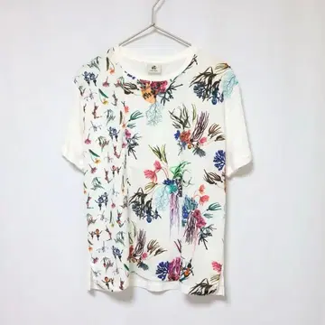 PS Paul Smith 보태니컬 무늬 T셔츠 M 새상품급 플로럴 화이트