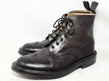 새상품급 잉글랜드제 Tricker's 7.5 가죽 컨트리 부츠 브라운