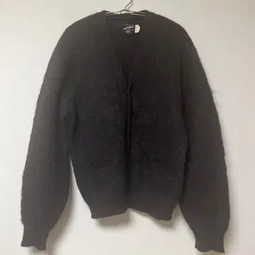 60s 빈티지 National 모헤어 가디건 다크 그레이