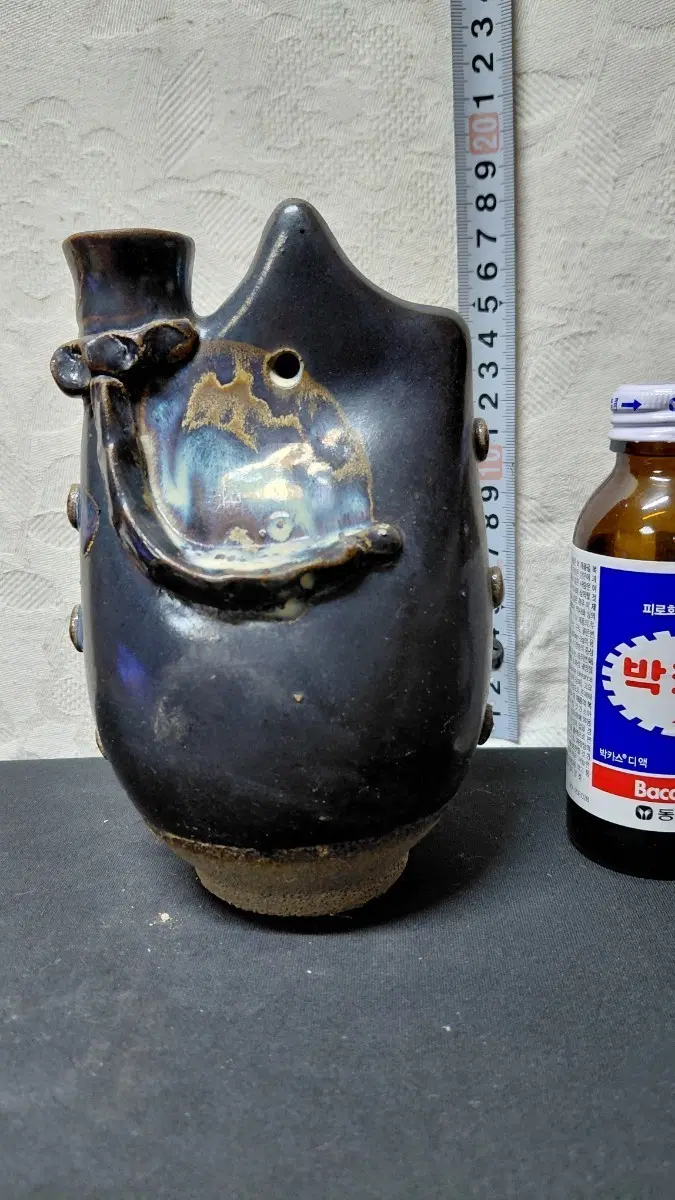 희귀 청대 흑유 계양주전자