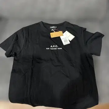 새상품 A.P.C. 로고 티셔츠 블랙 S
