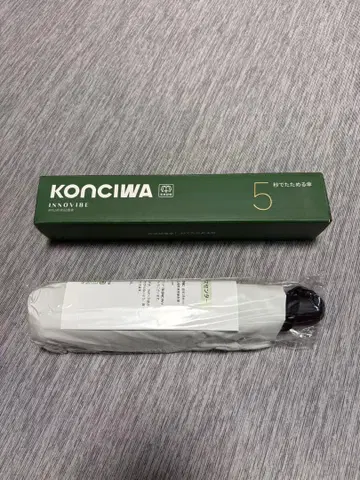 KONCIWA 5초 만에 접히는 우산 접이식 우산 우천 겸용 화이트