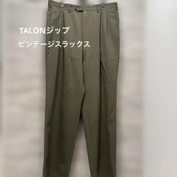 [ TALON 지퍼 ] 남성용 투 턱 슬랙스 올리브
