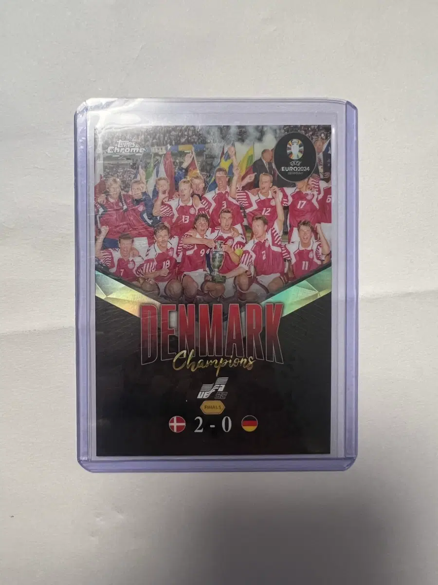 덴마크 유로 1992 챔피언 Topps Chrome 축구 카드