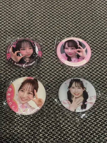 FRUITS ZIPPER 마츠모토 카렌 캔뱃지 4개 세트