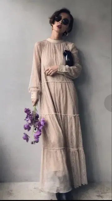 AMERI VINTAGE 레이스 롱 원피스