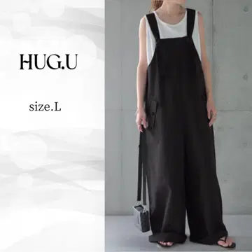 [ 새상품급 ] HUG.U 하그유 살로펫 오버롤 블랙 L 사이즈