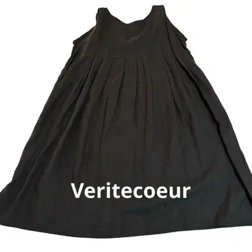 Veritecoeur 린넨 슬리브리스 원피스 F 차콜