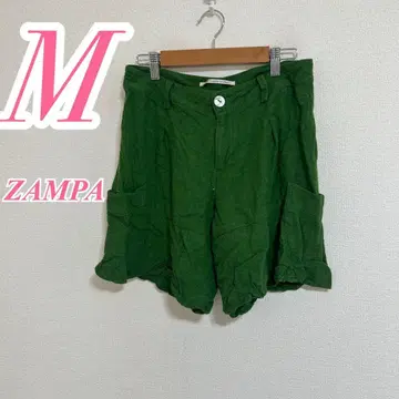 ZAMPA 잔파 숏팬츠 그린 M 캐주얼 레이온 린넨