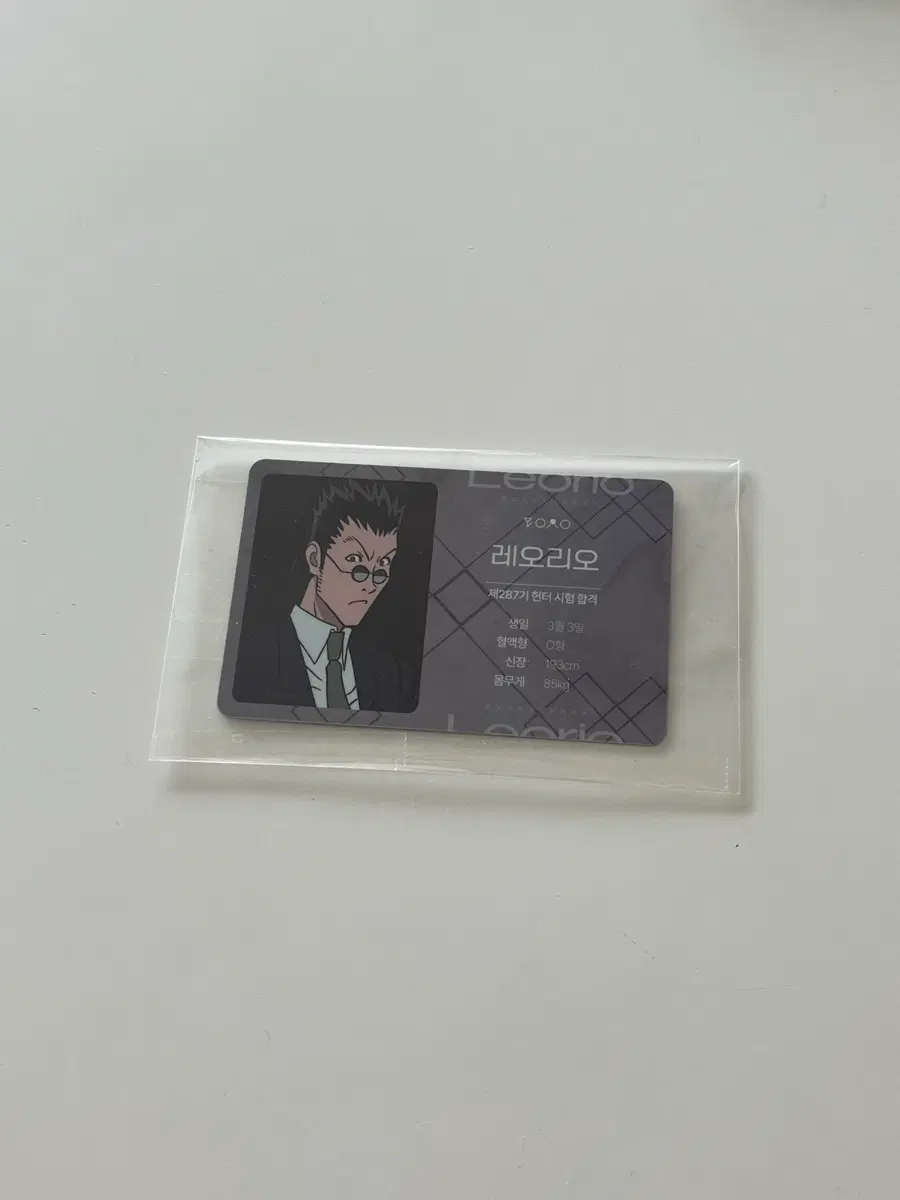 헌터헌터 포토카드 레오리오 교환가능