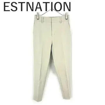 에스트네이션 ESTNATION 테이퍼드 크롭 팬츠 베이지