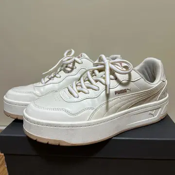 PUMA 통굽 스니커즈 화이트 골드