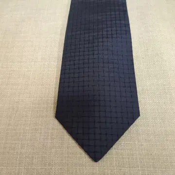 Ermenegildo Zegna 넥타이 네이비 체크 무늬
