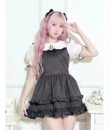 노에미 레이스 도킹 티어드 리본 원피스