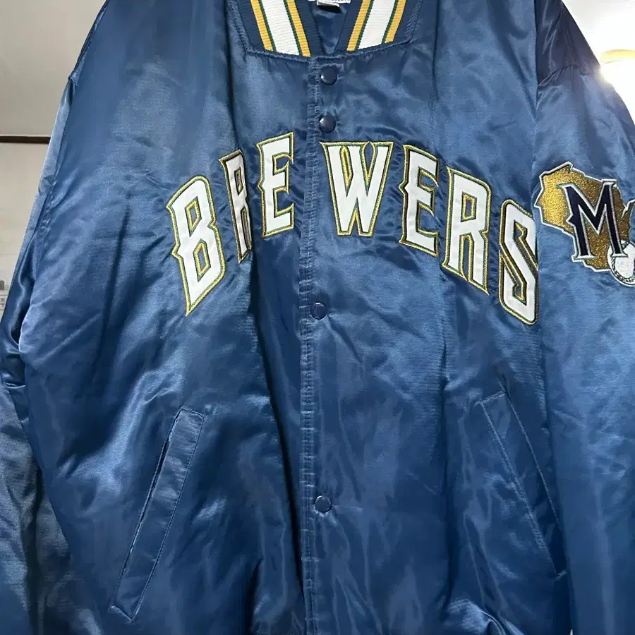 90s 스타터 브루어스 바시티 자켓 XL
