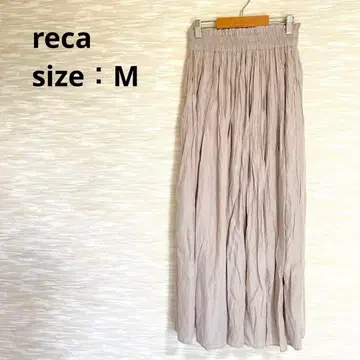 reca 소멸 플리츠 스커트 [ M ] 롱 기장 페미닌 고급 1351