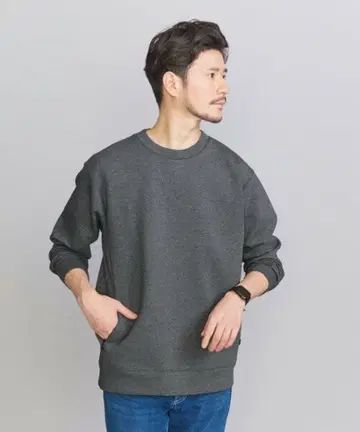 더블 니트 크루넥 맨투맨 / 셋업 가능