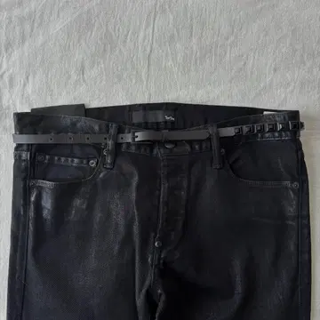 00s 10s rhinestone 천연 가죽 narrow belt