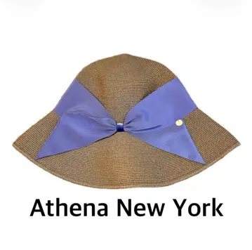 택 포함 새상품 Athena New York 리본 햇 라벤더 UV 컷
