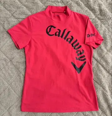 Callaway 반팔 모크넥 셔츠 핑크 골프웨어 L