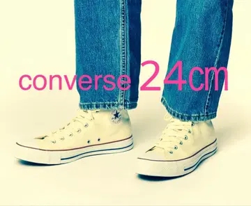[ 미사용 새상품 ] converse 올스타 하이컷 화이트 24cm