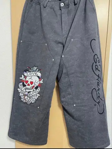 Ed Hardy 스웨트 팬츠 스컬 자수