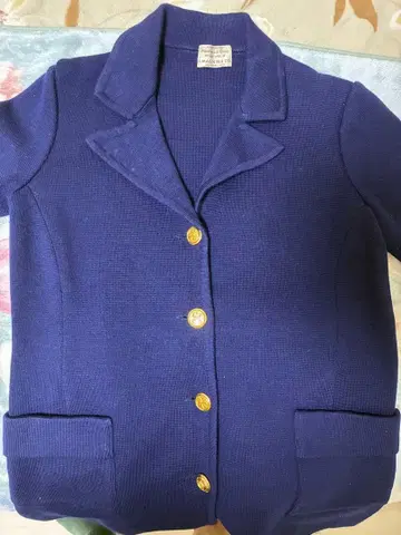 I.MAGNIN & CO 울 니트 자켓 네이비