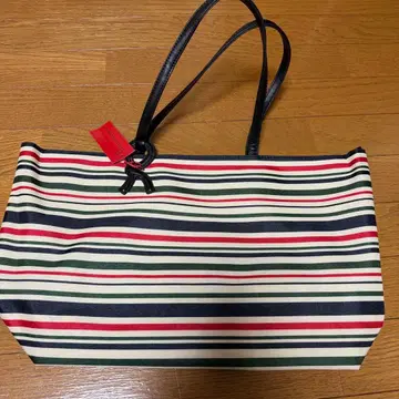 로베르타 디 카메리노 토트백 보더 스트라이프 지퍼 달린 가방