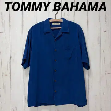 TOMMY BAHAMA 타미바하마 오픈 카라 셔츠 실크 100