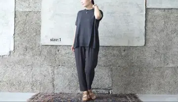evam eva E221T150 코튼 턱 팬츠 스미