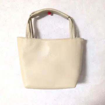 Kitamura 키타무라 가죽 미니 토트백 베이지