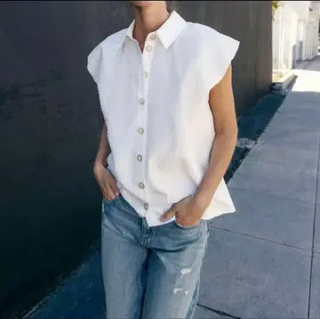 ZARA 퍼프 슬리브 셔츠 S
