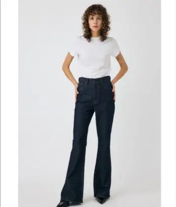 moussy MVS FLARE 26 데님 원 워시 네이비