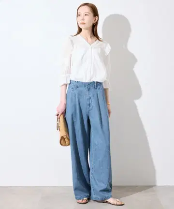 [ 완판템 ] LEDENIM TUCK TROUSER 데님