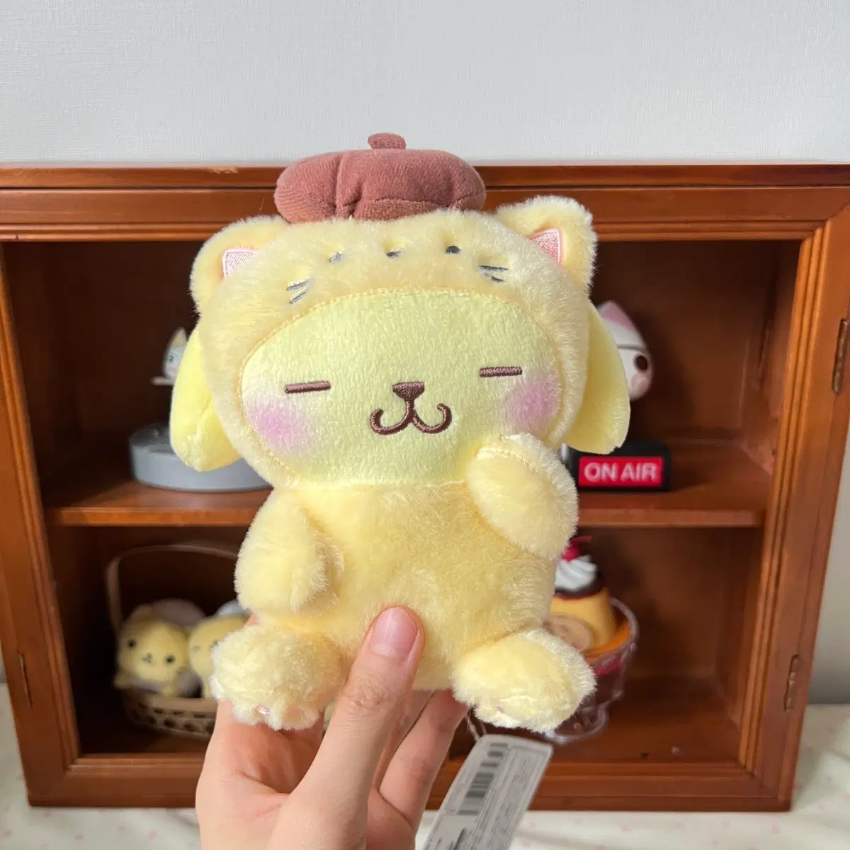 산리오 폼폼푸린 네코 고양이 인형